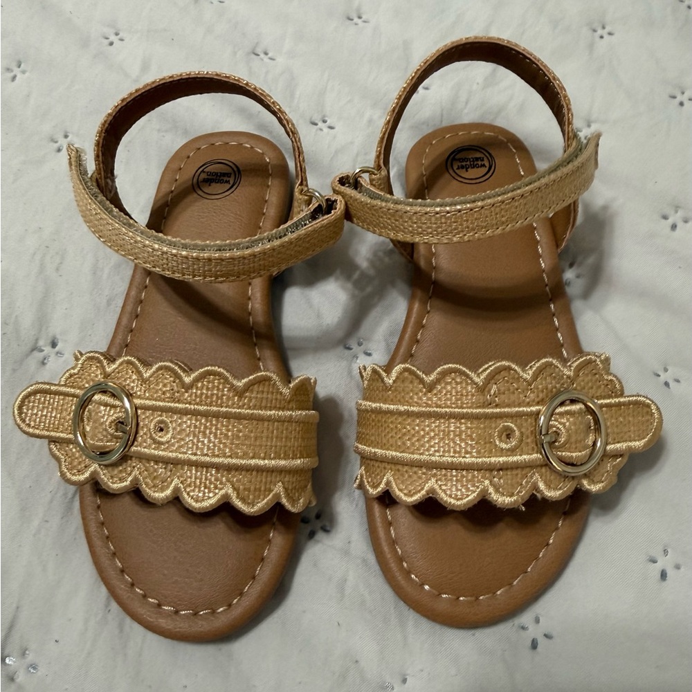 NWOT - Gold and Tan Toddler Sandals set - Picture 4 of 4